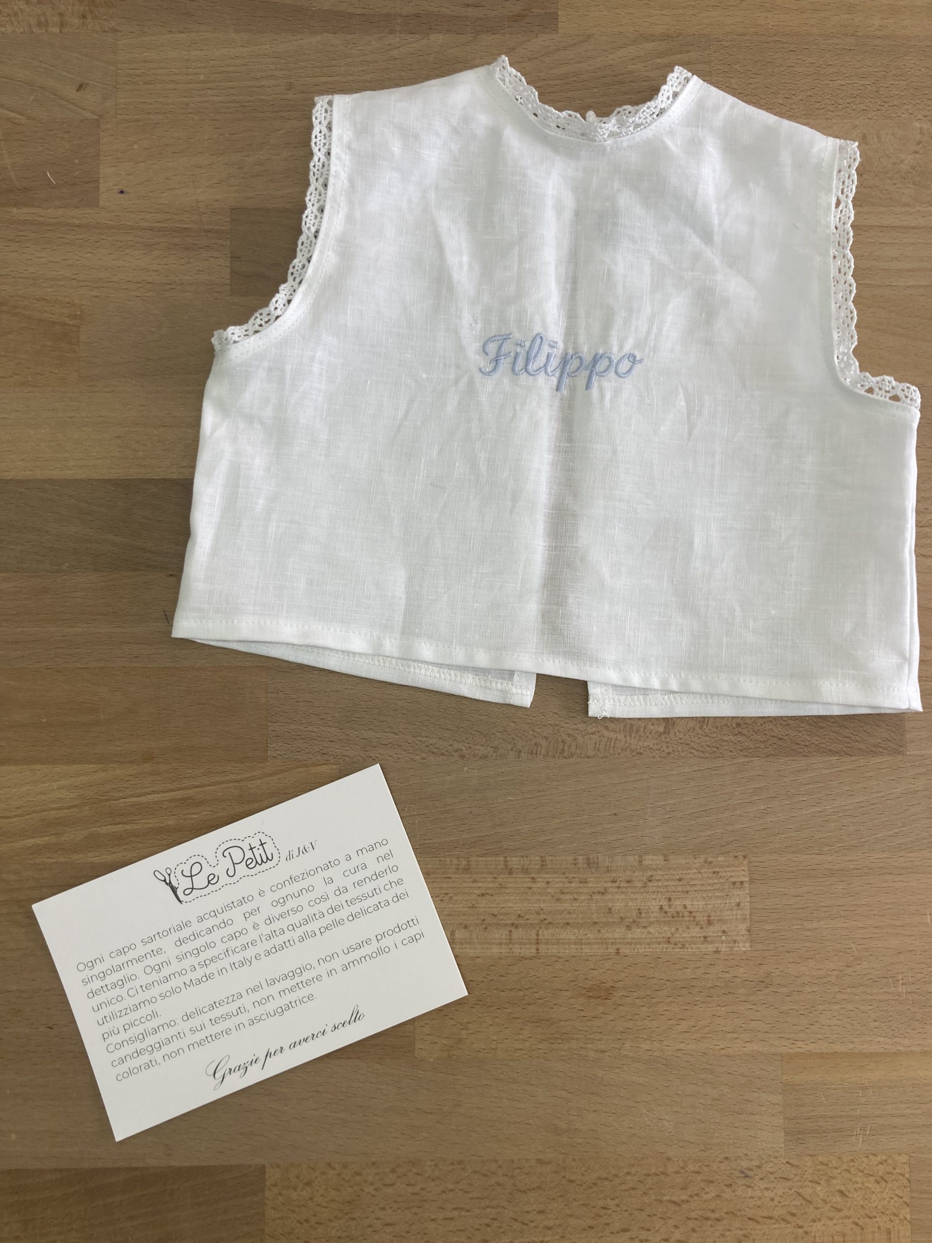 Camicino Della Fortuna Neonato Seta