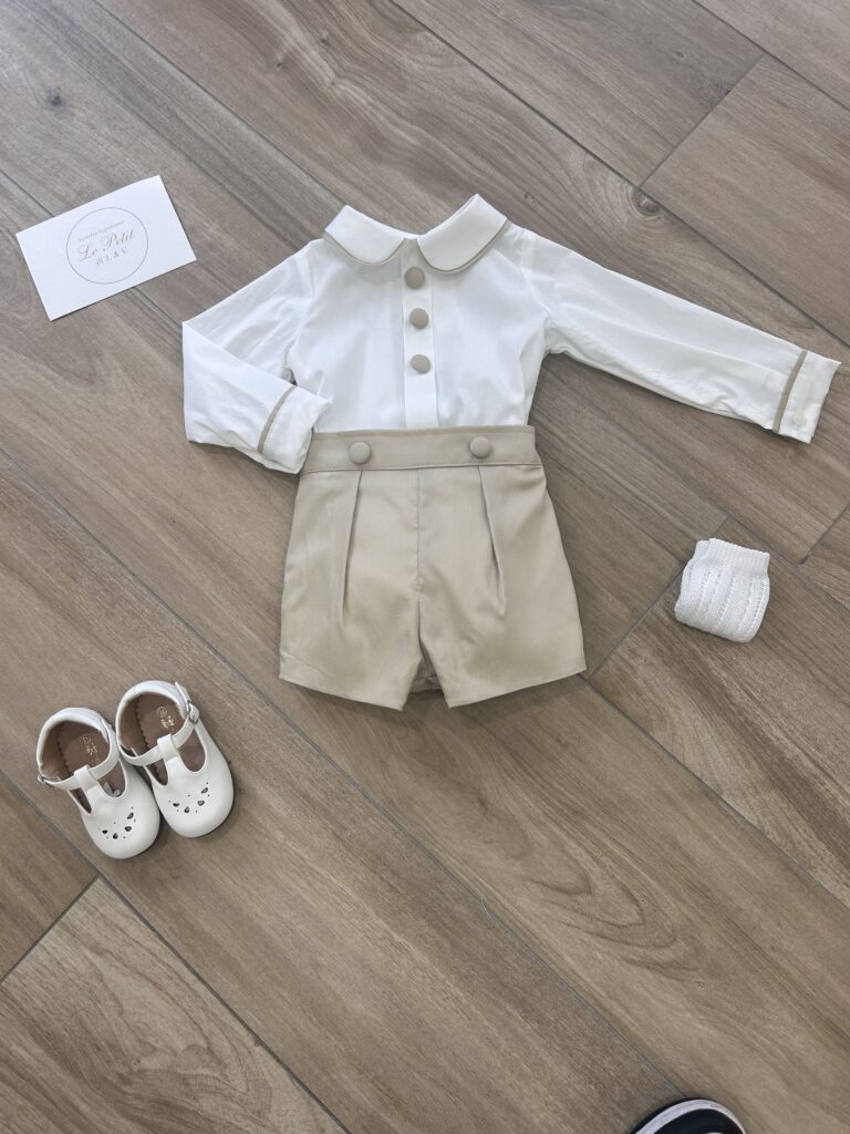 Completo Smoking Bambino Lito Angels - 5 Pezzi Elegante Per Matrimoni E Cerimonie (Nero/Avorio)