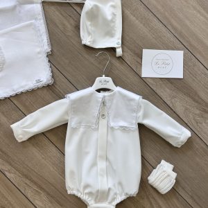 Pagliaccetto con colletto in pizzo